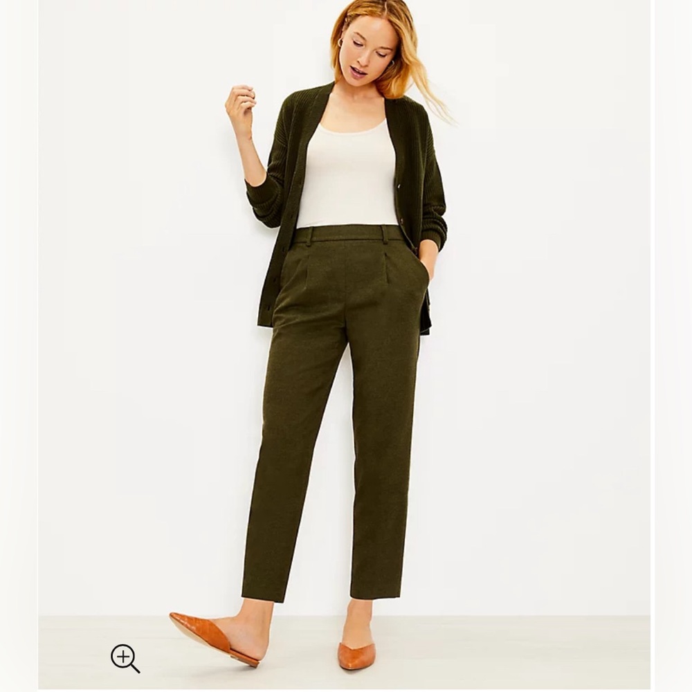 Loft black pull on‎ taper pants size SP